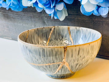 Kintsugi Bowl Glacial Grey Halo Rice Bowl